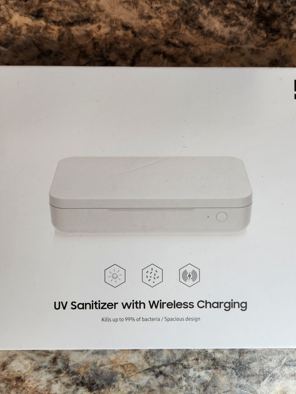 Samsung UV Sanitizer with Wireless Charging, Qi Standard, White